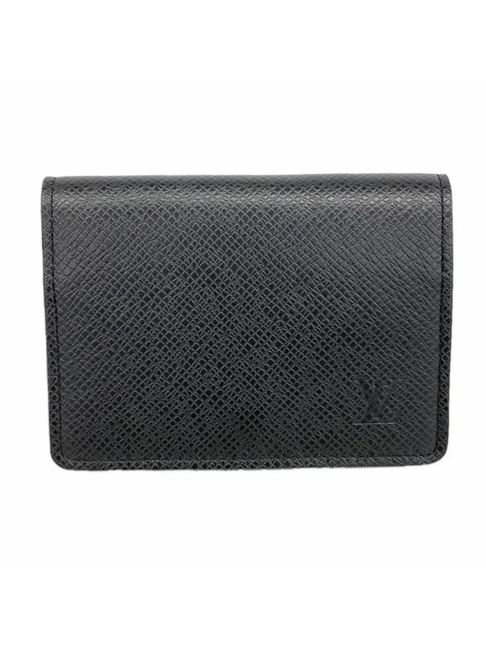 Louis Vuitton Card Case Taiga Envelope Business Holder NM Black